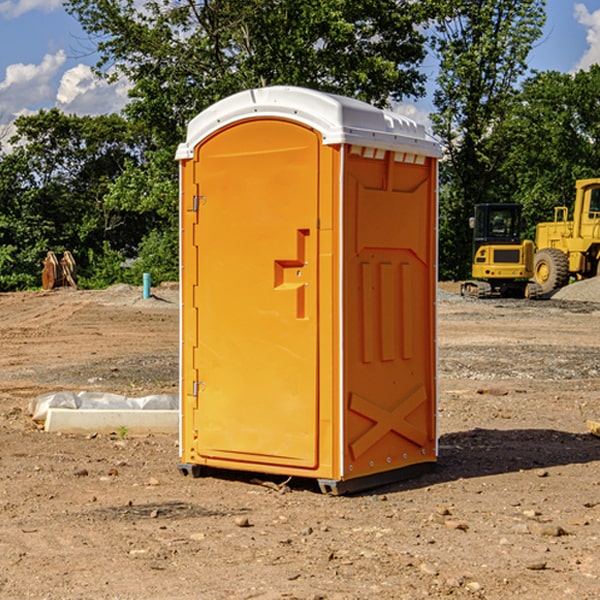 how often are the portable restrooms cleaned and serviced during a rental period in West Concord